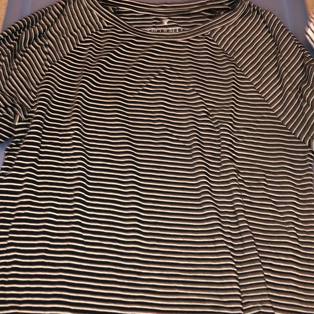 black and white striped crop top